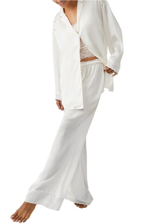 Ivory silk pajama online set