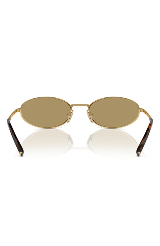 Shop Prada 59mm Oval Sunglasses In Gold