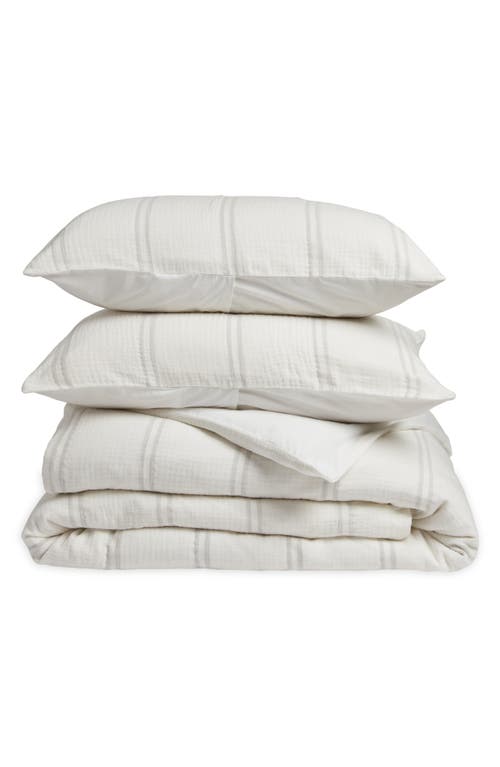 NORDSTROM NORDSTROM STRIPE COTTON GAUZE DUVET COVER & SHAMS SET 