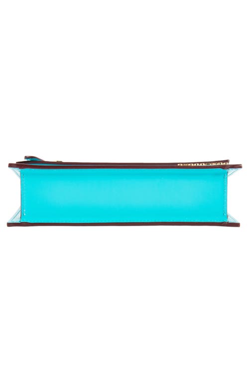 Shop Jacquemus Le Chiquito Long Buckle Detail Top Handle Bag In Turquoise