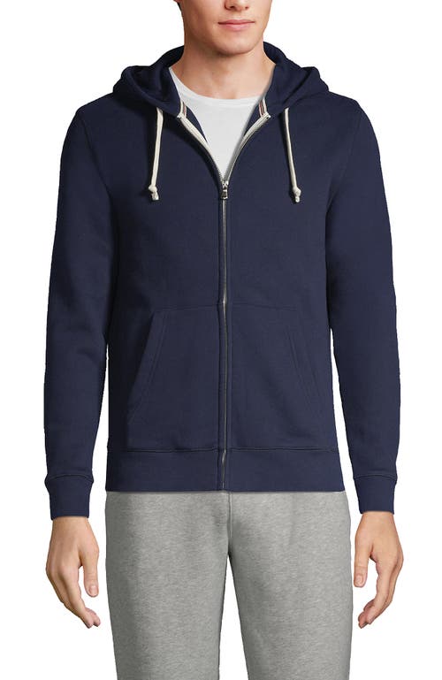 Shop Lands' End Serious Sweats Full Zip Hoodie In Radiant Navy