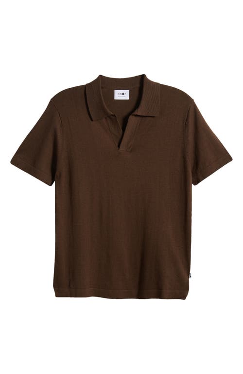 Nn07 Paul 3525 Organic Cotton Polo Shirt In Demitasse
