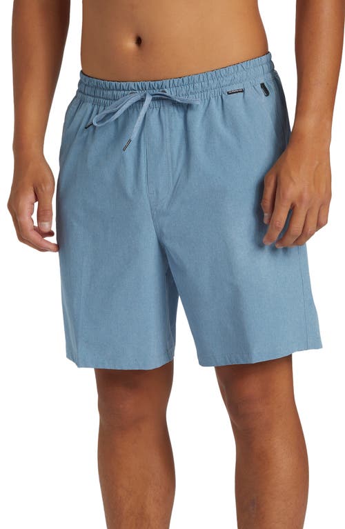 Quiksilver Heather Taxer Amphibian Water Repellent Board Shorts In Blue Shadow