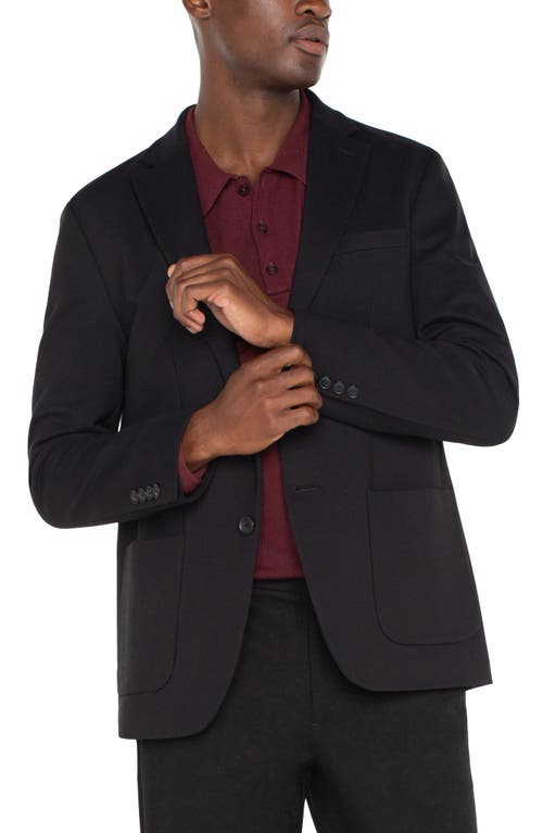 Shop Liverpool Double Vent Knit Blazer In Black