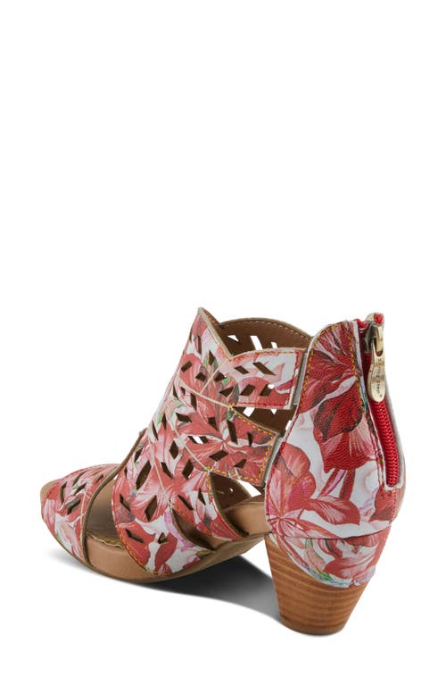 L'artiste By Spring Step Icon Fleur Sandal In Red Multi