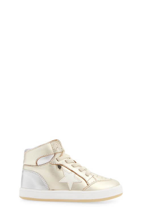 Shop Old Soles Kids' Starling Metallic High Top Sneaker In Gold/silver/nacardo Blanco