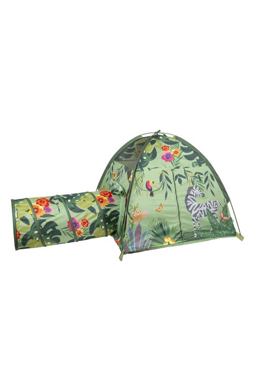 Pacific Play Tents Kids' Jungle Safari Waterproof Play Tent & Tunnel Combo in Green at Nordstrom