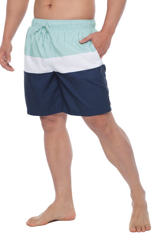 Rokka&rolla All-day Comfort Mesh-lined Swim Trunks In Ice Cold Blue