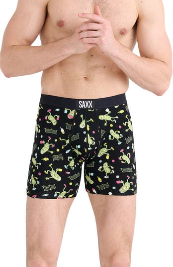 NWT SAXX 'Ultra' Stretch Boxer Briefs - Blue Paint Can & Navy Size Small