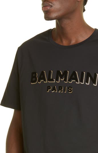 Men's Flock & Foil Logo Sweatshirt by Balmain