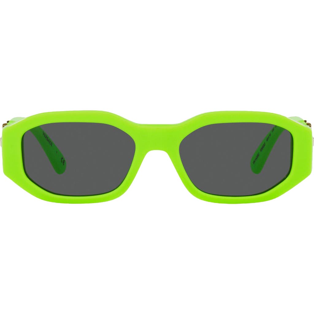 Versace Kids' 48mm Small Rectangle Sunglasses In Green