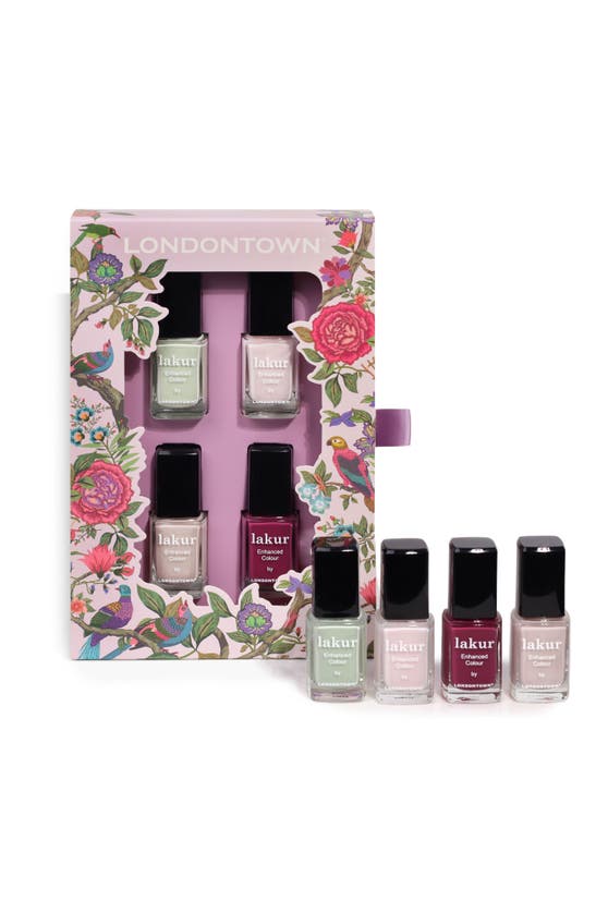 Londontown Spring Fling 4-piece Enhanced Color Nail Polish Set (limited Edition) $64 Value In Multi