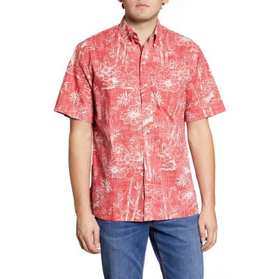 Reyn Spooner Year Of The Boar Classic Fit Tropical Button-Down Shirt, Red