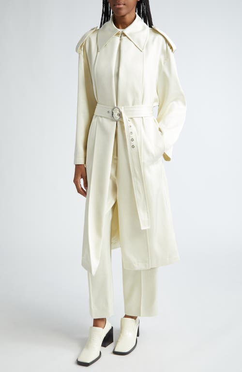 Oversize Belted Trench Coat in Natural