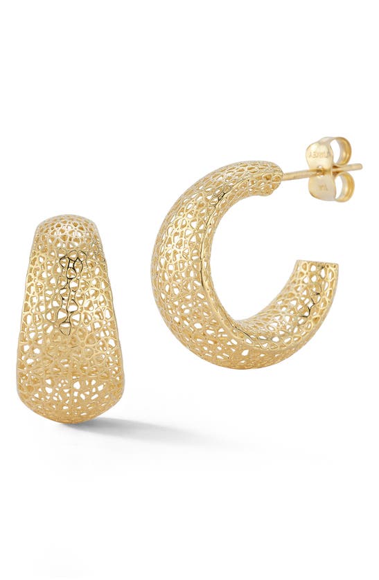 Ember Fine Jewelry Mesh Hoop Earrings In 14k Gold