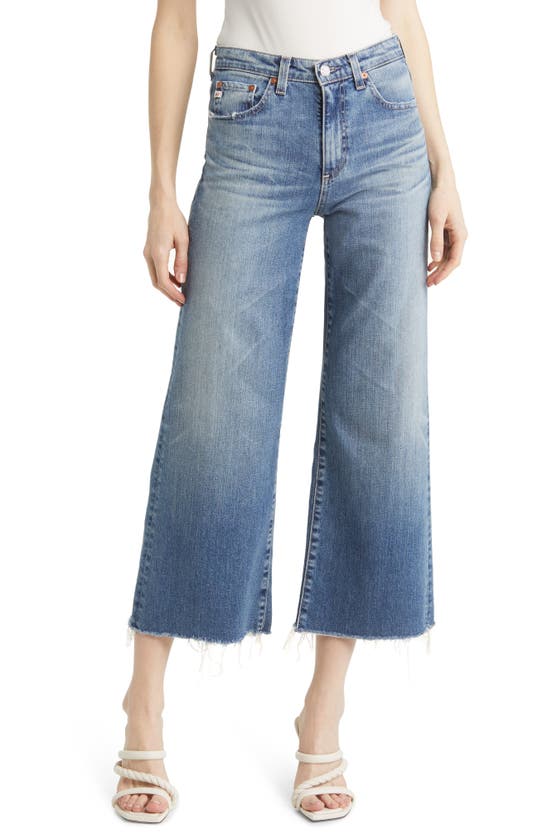 Ag High Rise Wide Crop Jeans In 17 Years Wave Cre