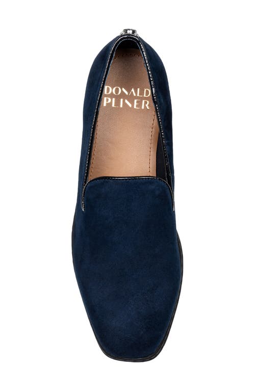 Shop Donald Pliner Loafer Wedge In Navy