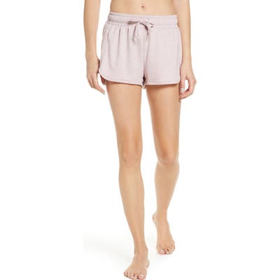 Onzie Divine French Terry Lounge Shorts, Pink