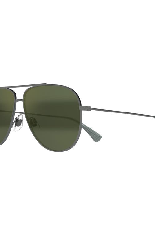 Maui Jim Hauoli Xl 62mm Polarized Oversize Aviator Sunglasses In Silver/maui Ht