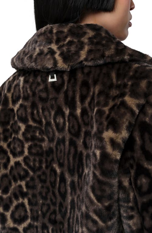 Shop Apparis Dahlia Leopard Recycled Polyester Pluche™ Faux Fur Biker Jacket In Dark Leopard