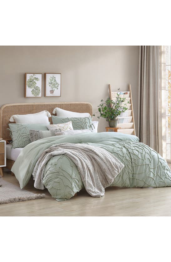 Peri Home Chenille Rose Comforter & Sham Set In Green