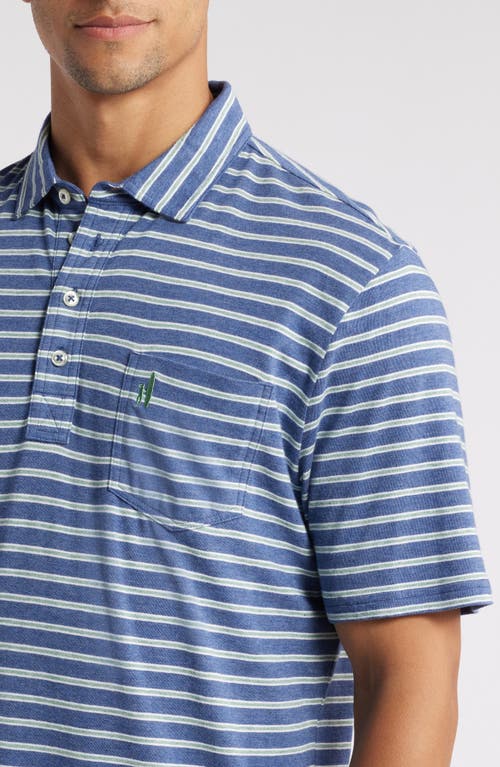 Shop Johnnie-o Matthis Stripe Pocket Polo In Aspen