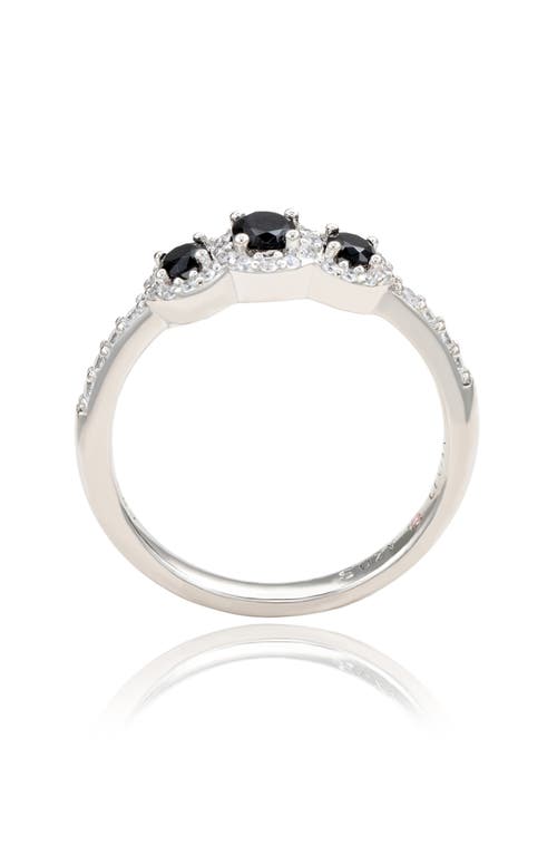 Suzy Levian Black Cubic Zirconia Ring In Black