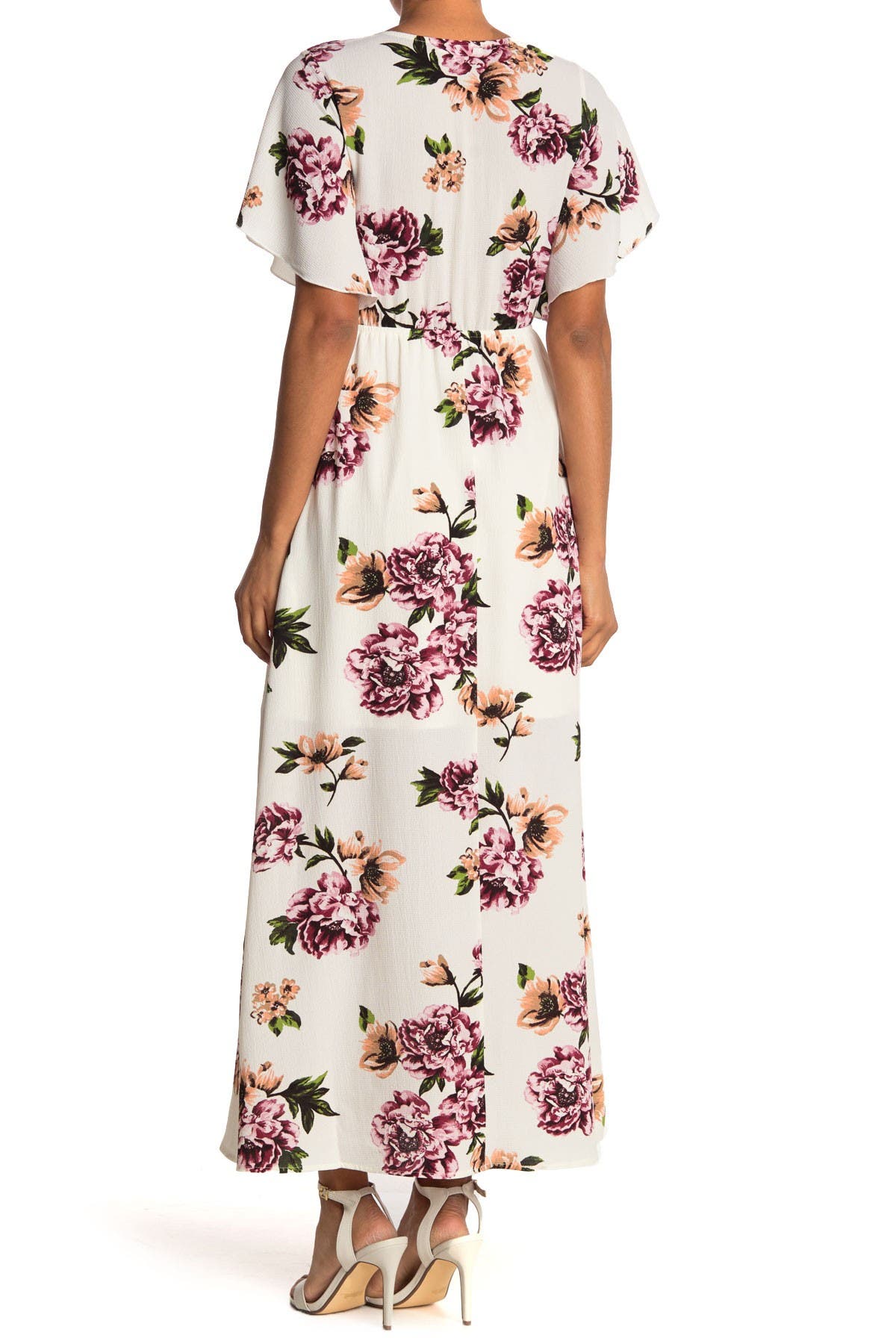 Bailey Blue Floral Kimono Sleeve Maxi Dress In Open Yellow8