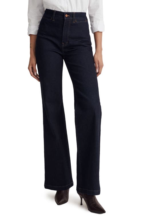 Madewell 11" High Waist Flare Jeans in Insley Wash