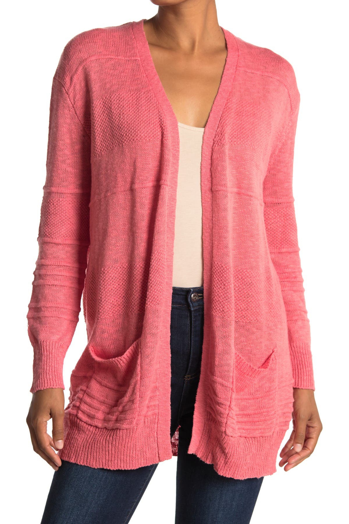 woven heart cardigan