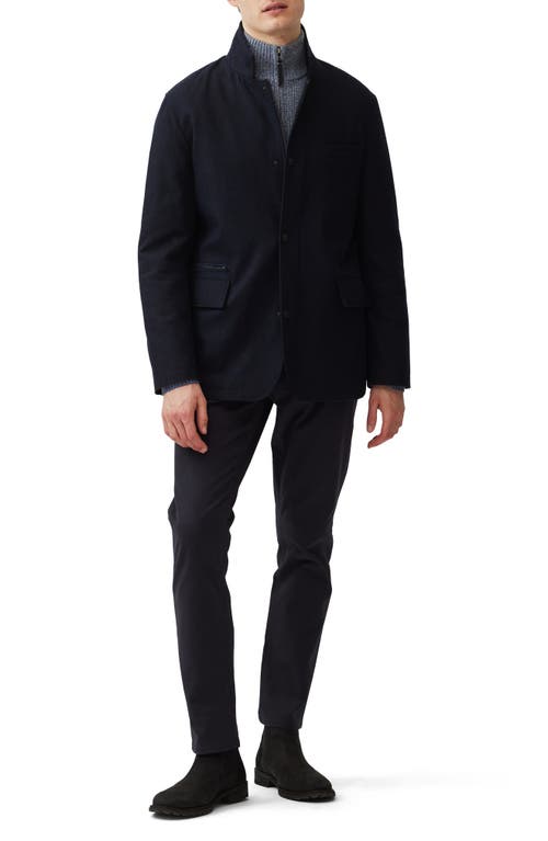 Shop Rodd & Gunn Longbush Wool Blend Jacket In Navy