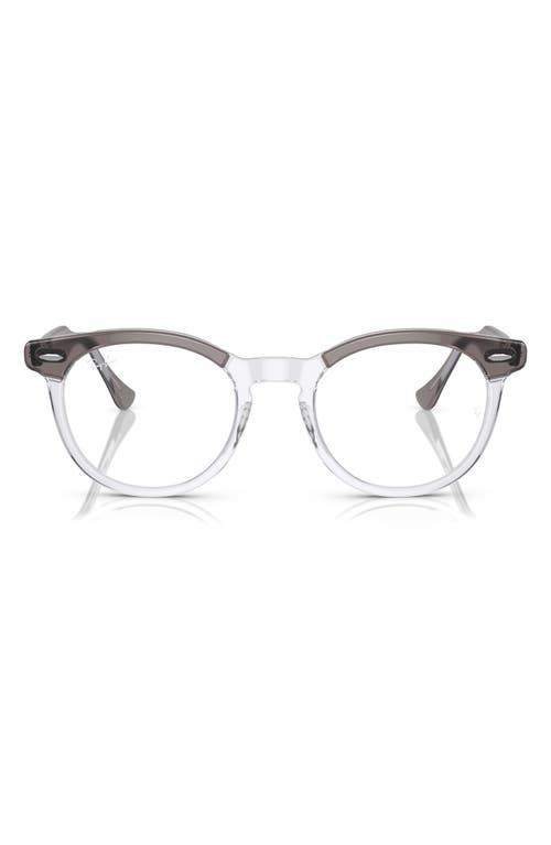 Ray-Ban 51mm Square Optical Glasses in Dark Grey at Nordstrom