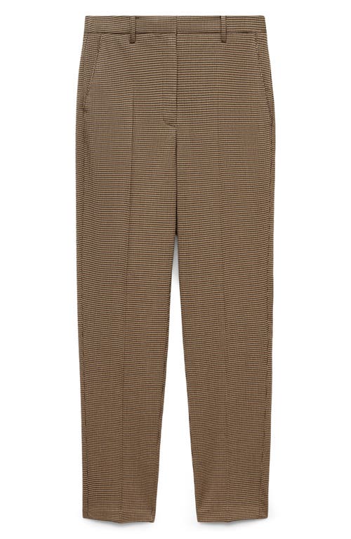 Mango Flat Front Skinny Pants In Brown
