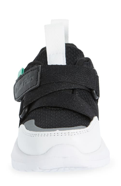 Shop Dream Pairs Kids' Zigzag Hook & Loop Sneaker In Black/green