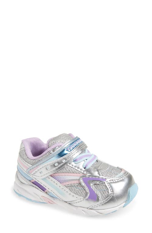 Tsukihoshi Kids' Glitz Washable Sneaker In Silver/lavender