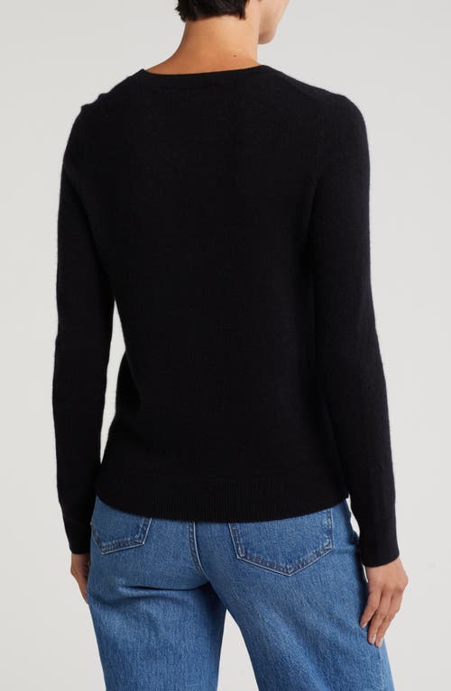 Nordstrom Crewneck Cashmere Sweater In Black Rock