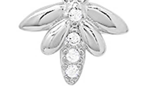 Queen Jewels Sterling Silver Honeycomb & Bee Cz Y-drop Necklace In Silver