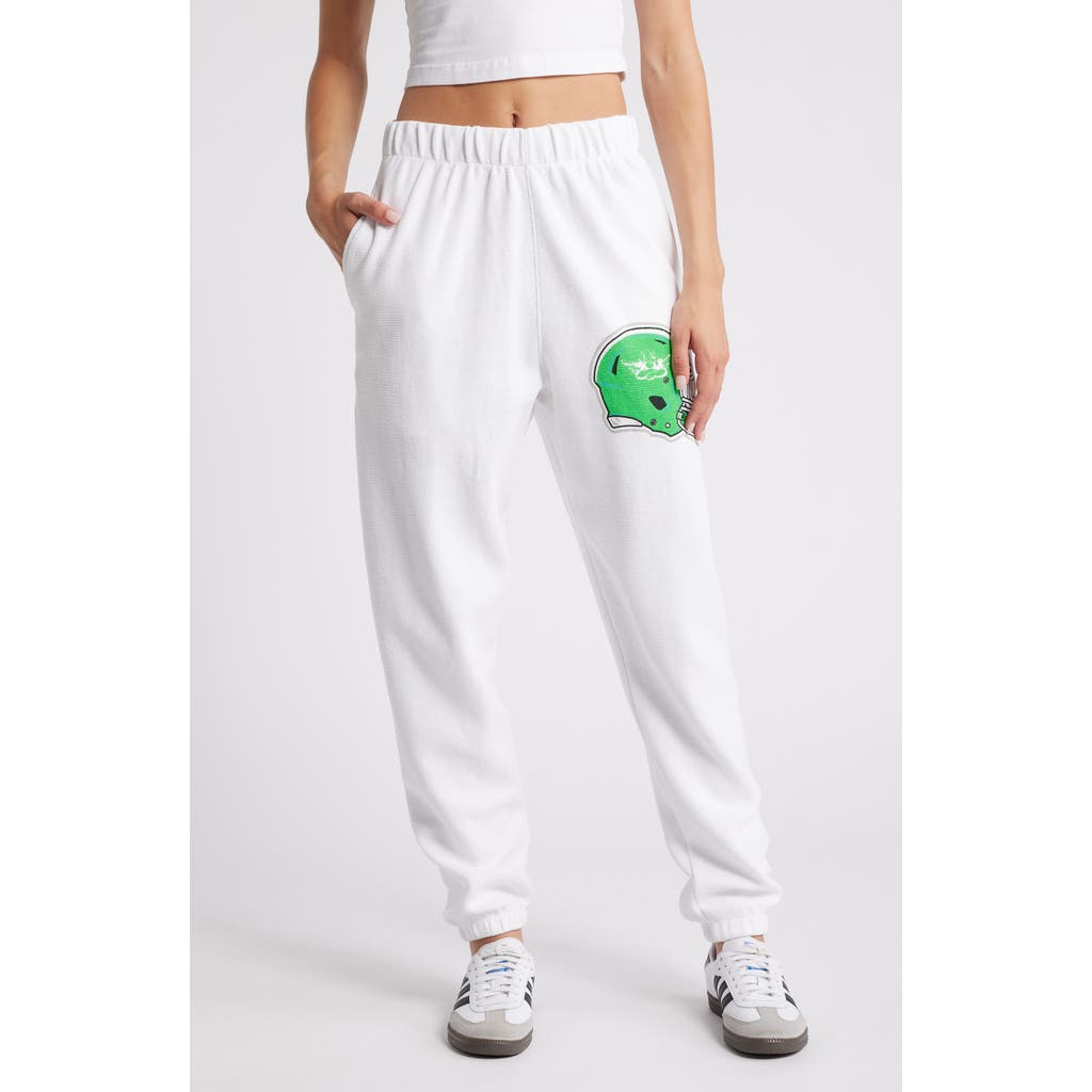 Boys Lie Don't Fumble Mac Slim Sweatpants In White In White