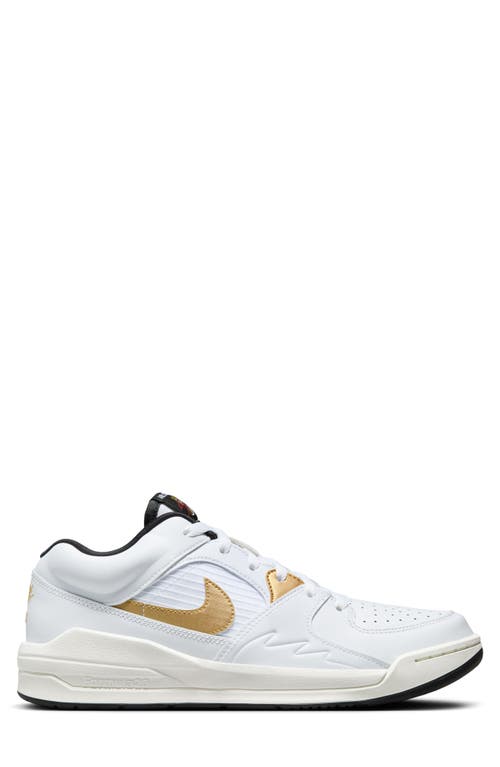 Shop Jordan Stadium 90 Sneaker In White/gold/black