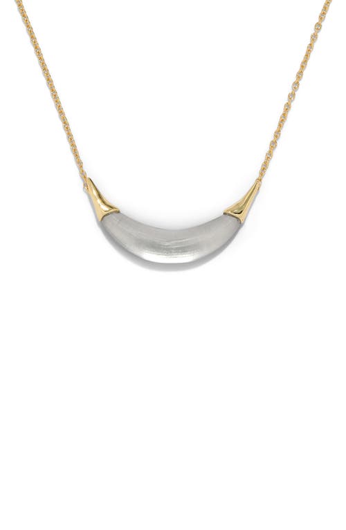 Shop Alexis Bittar Lucite® Crescent Pendant Necklace In Pewter