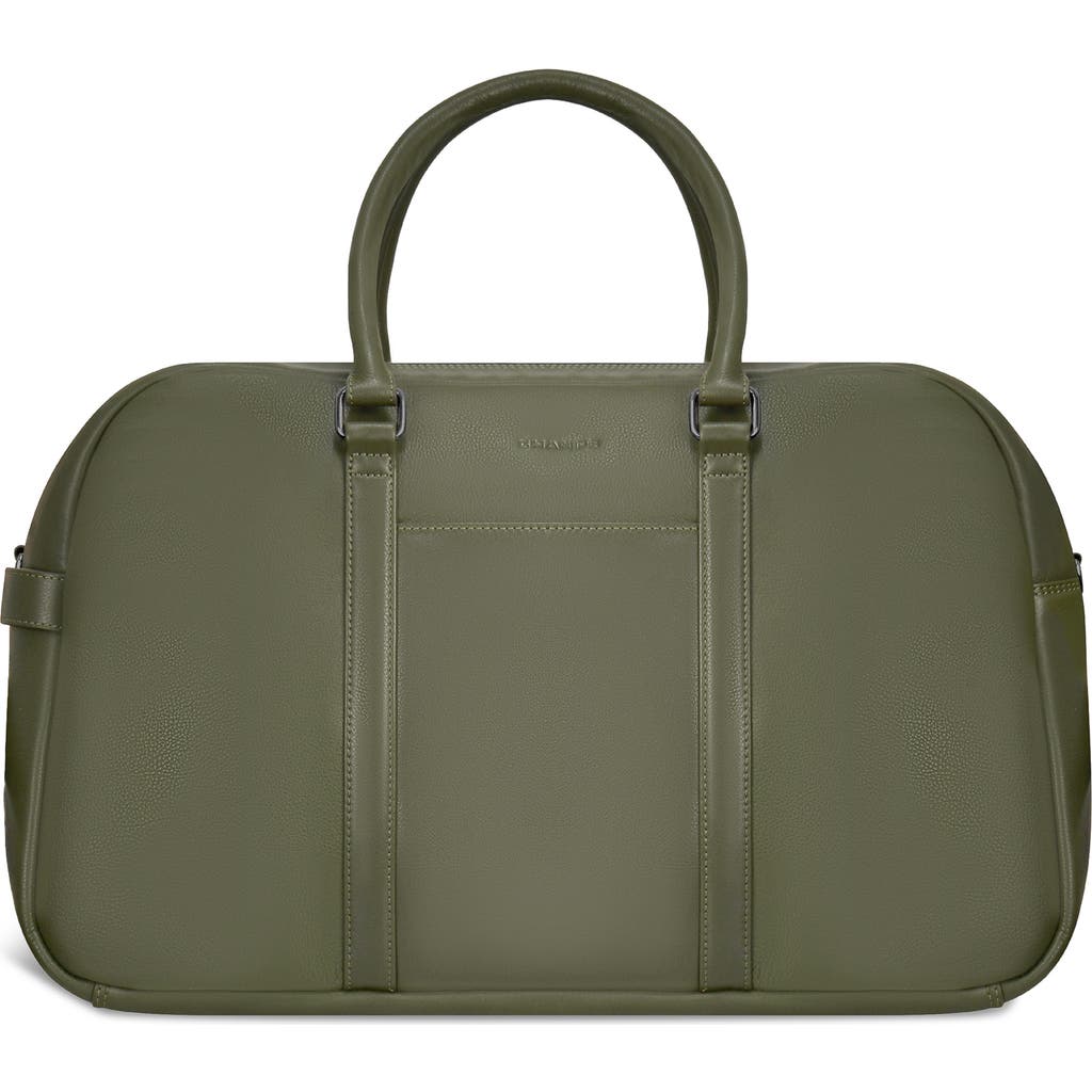 Champs Onyx Leather Duffel Bag In Khaki