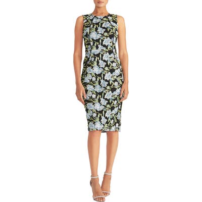 Rachel Rachel Roy Embroidered Floral Sheath Dress, Black