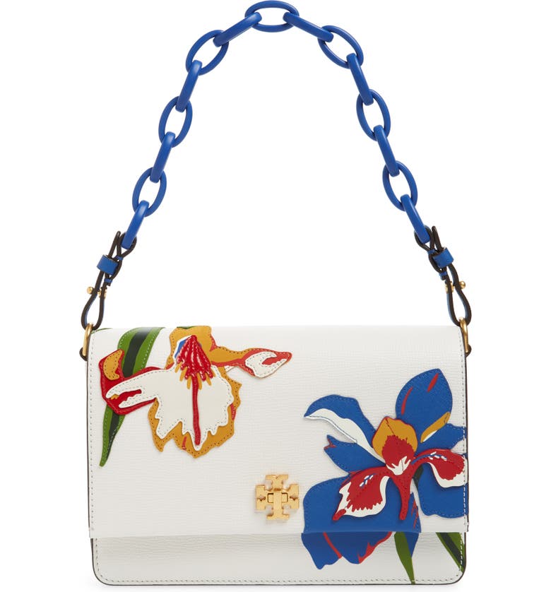Tory Burch Kira Appliqué Flower Leather Shoulder Bag | Nordstrom