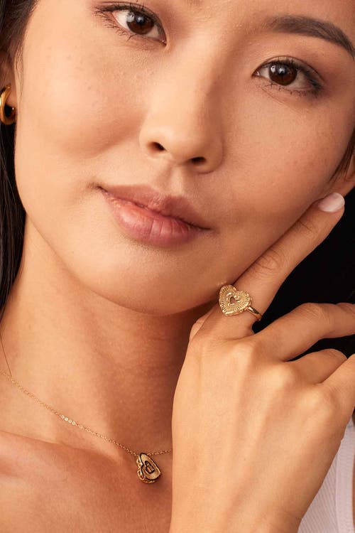 Oradina 14k Gold Icon Heart Ring In Yellow Gold