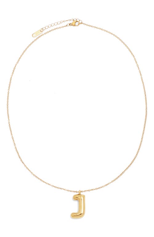 Petit Moments Bubble Initial Necklace In Gold - J