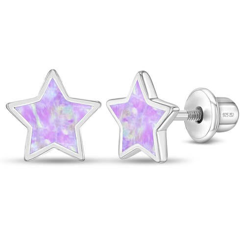 Shop In Season Jewelry Sparkle Star Earrings In Lavender