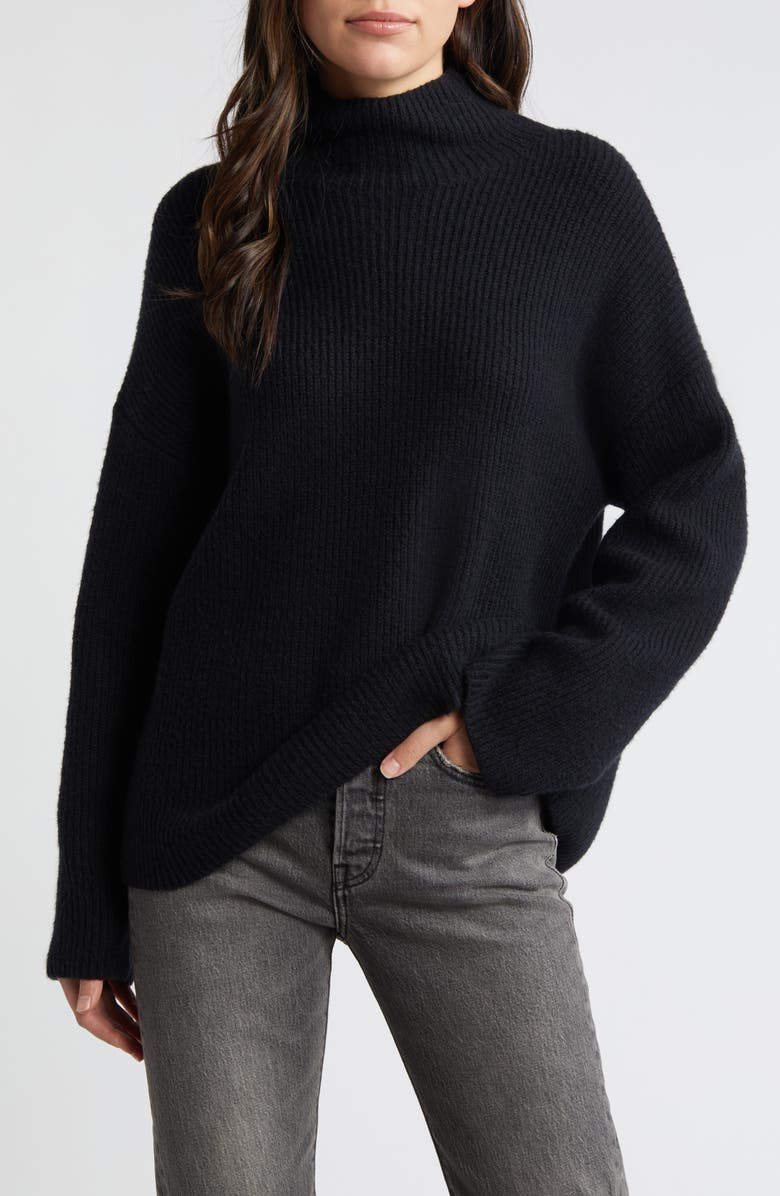 Treasure & Bond Relaxed Turtleneck Cotton Blend Sweater | Nordstrom