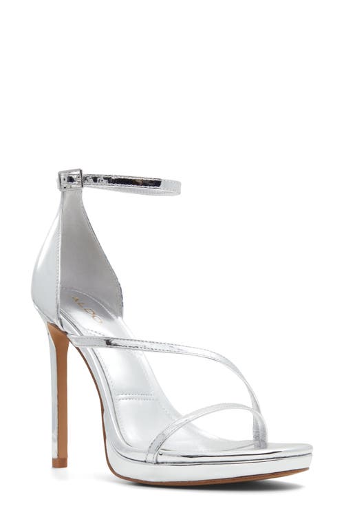 ALDO Kit Ankle Strap Sandal Silver at Nordstrom,