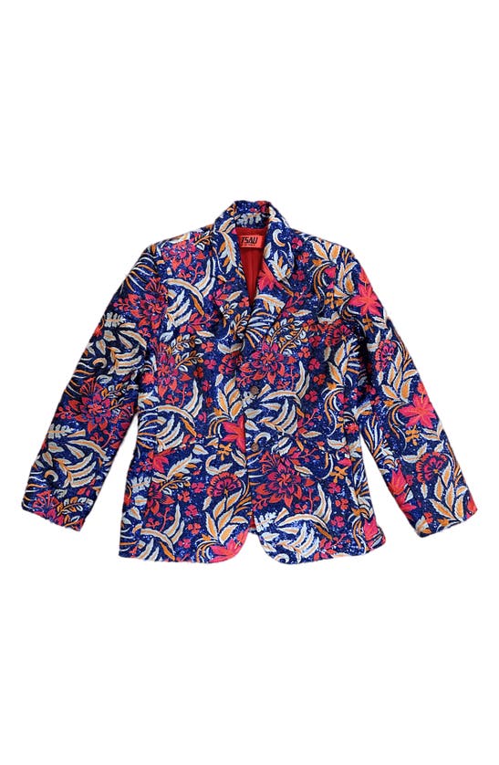 TSAU BLUE IVY SEQUIN SILK BLAZER