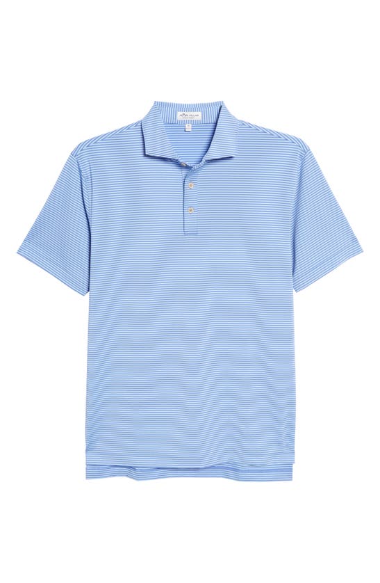 Peter Millar Hales Stripe Performance Polo In Blue